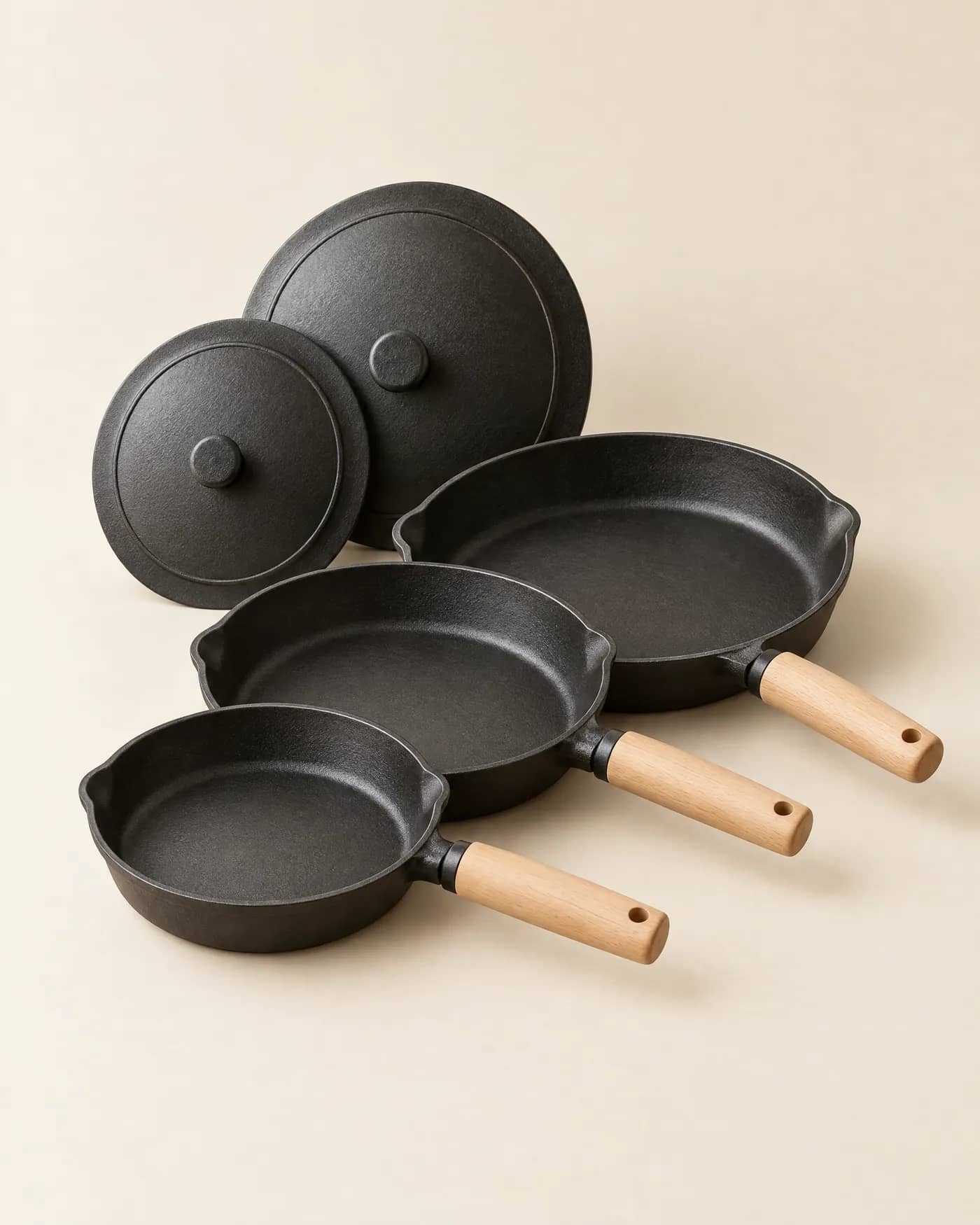 Hearth 3-Piece Cast Iron Skillet Set